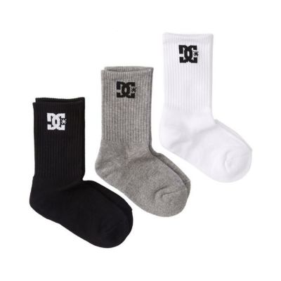 DC SHOES SPP DC CREW 3PK BLACK/WHITE/GREY dso224237-kvj8