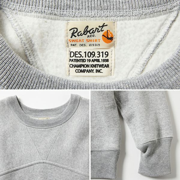Champion TRUE TO ARCHIVES RABART CREWNECK SWEATSHIRT SILVER