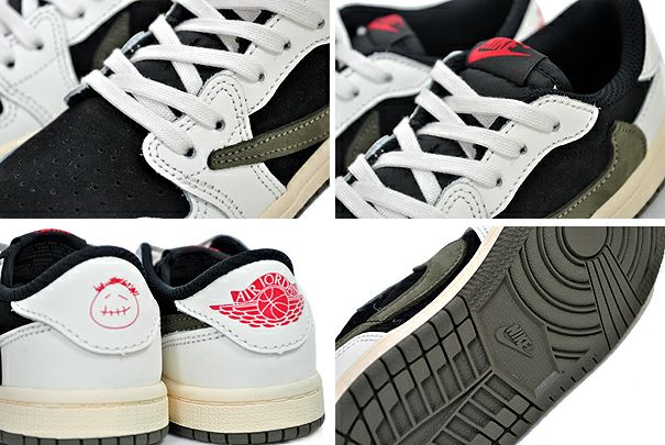 NIKE JORDAN 1 LOW OG SP (TD) TRAVIS SCOTT sail/university red