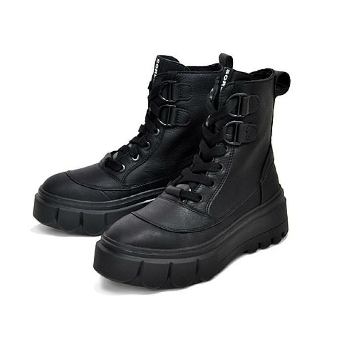 SOREL CARIBOU X BOOT LACE WP BLACK SEA SALT/NOIR SEL DE MER