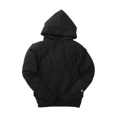 Champion REVERSE WEAVE HOODED SWEAT SHIRT MADE IN USA 12.5oz. BLACK c5-u101-090