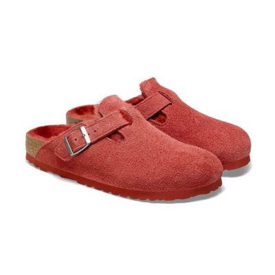 BIRKENSTOCK BOSTON VL/SHEARLING (NARROW FIT) SIENNA RED 1025669