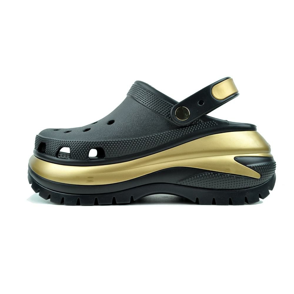 crocs MEGA CRUSH METALLIC CLOG BLACK/GOLD 210368-072 | Limited.edt