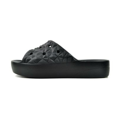 crocs CLASSIC PLATFORM GEOMETRIC SLIDE BLACK 209564-001