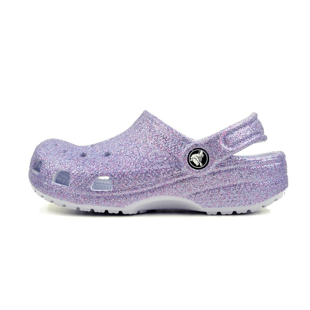 crocs CLASSIC GLITTER CLOG KIDS FROSTED GLITTER 206993-4pc